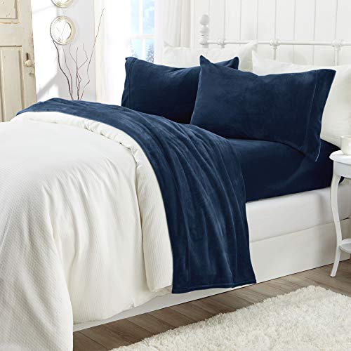 Micro Fleece Extra Soft Cozy Velvet Plush Sheet Set. Deluxe Bed Sheets with Deep Pockets. Velvet