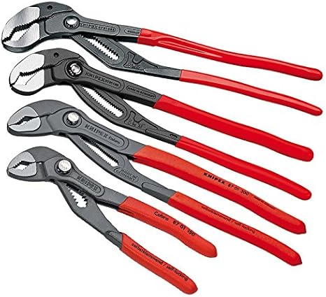 Knipex Cobra Pince Pour Pompe A Eau Pince Cle Plomberie 150 300 400 560 Mm Xl 8701 150 300 400 560 4 Pieces Pince Cle Sanitaire Tuyau Pince Pour Pompe A Eau Amazon Fr Auto Et Moto