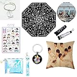 Youyouchard BTS Bangtan Boys,BTS Umbrella+BTS Keychain+Double-sided Pillow Case/Cushion Covers+ BTS Bracelet+Cosmetic Bag+Makeup Mirror+BTS Stickers,Bts Gift for Girls (H03)
