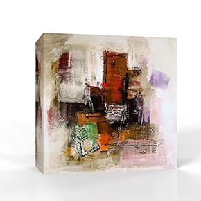 Wall26-Canvas Wall Art-Abstract Colorful Oil Painting-Giclee Painting Wall Bedroom Living House Decoration Home Art - 12x12 inches