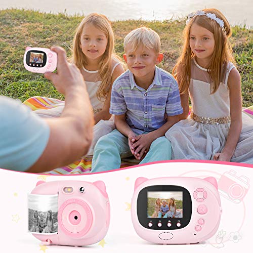 Upgrow Sofortbildkamera Kinder Kamera, Digitalkamera für Kinder, 24 Megapixel HD Kamera mit 2.4" IPS farbig Bildschirm, Sofortdruck Kamera, Mini Camcoder – Bild 4
