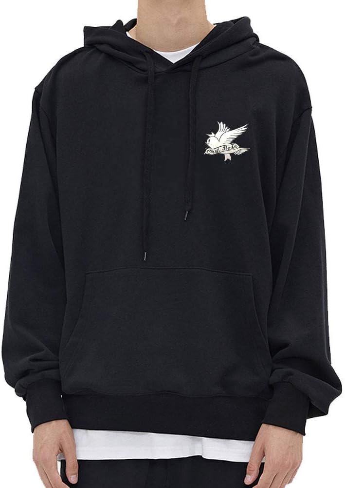 Moniku LiPeep Crybaby Unisex Fashion Print Hoodie Sweatshirt Tops (Black, Large)