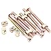 Hilitchi M6 x 80mm Zinc Plated Hex Drive Socket Cap Furniture Barrel Screws Bolt Nuts Assortment Kit for Furniture Cots Beds Crib and Chairs - Pack of 15