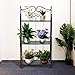 MORITIA Foldable 3 Tier Metal Plant Stand Scrollwork Design Indoor and Outdoor Flower Rack, Home Storage Organizer Shelf, 21.6W x 44.8H x 11.0D Inchthumb 4