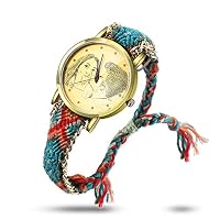 MIKSO Unisex Personalized Custom Watches Business Casual Watch Colored Braided Rope Wristwatch