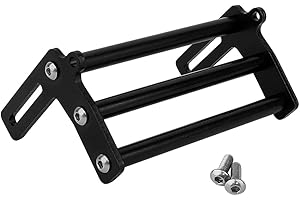 Pothyes Aluminum Front Bumper Bull Bars for 1/10 RC Crawler Axial SCX10 TRX4 LCG Chassis FJ40 Dodge Power Wagon Cab Cliffhanger Body (Black)