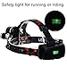 Waterproof 5000Lm Bright 3 CREE XM-L T6 LED Headlamp，Smartdio Flashlight Torch 4 Modes Headlight with Rechargeable Batteries and Wall Charger for Hiking Camping Riding Fishing Hunting