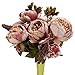 KINGSO Artificial Peony Silk Flowers Bouquet Home Wedding Decoration