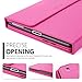 iPad 2 3 4 case with keyboard, Boriyuan Leather Smart Case Stand Folio Cover with Detachable Wireless Bluetooth Keyboard for Apple iPad 2nd 3rd 4th generation 9.7 inch (Rose Red)