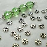 BSI - Antique Silver Daisy Spacer Metal Beads ~ Jewelry-makings (4mm 200pcs)