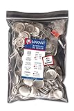 100 Buttons to Cover - Made in USA - Self Cover Buttons with wire eyes - size 45 with Tool