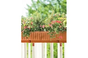 Gardener's Supply Company 39" Self Watering Planter Window Boxes for Flowers, Herbs, & Succulents | Outdoor Hanging Plant Box with Built-in Water Reservoir for Porch, Patio, & Balcony - White