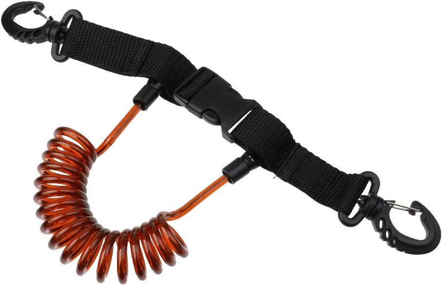 ARTFFEL Durable Stainless Steel Scuba Diving Dive Coil Lanyard Strap