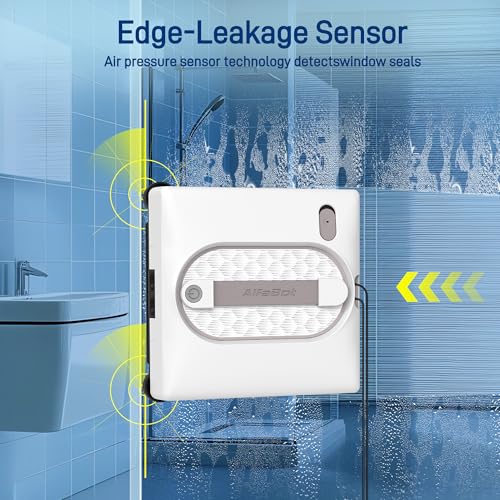 AlfaBot GLS480 Window Cleaner Robot Window Cleaning Robot, 5000 Pa Suction Power, Automatic Window Cleaner with 4 Spray Nozzles, 5 Cleaning Modes, 100ml Tank