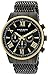 Akribos XXIV Men's Swiss Quartz Multi-Function Gold-Tone Sunray Dial on Gold-Tone Shark Mesh Stainless Steel Bracelet Watch AK919BKYG