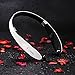Bluetooth Headset, FKANT V4.1 Bluetooth Headphones Wireless Stereo Foldable Neckband Earphones with Retractable Earbuds for iPhone Samsung HTC Smartphones, White