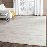 Safavieh Adirondack Collection ADR113B Ivory and Silver Modern Abstract Square Area Rug (8' Square)