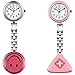 Lancardo 2 Pcs Cute Smile Face Hygienic Protection Pendant Pocket Quartz Nurse Watch (Pink)