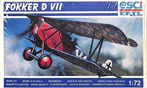 ESCI ERTL 1:72 Fokker D VII Biplane Plastic Aircraft Model Kit #9015
