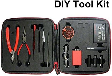 Diy Hand Tool 6 in 1 Kit USICIG Updated Coil Master V2 DIY Tool Kit Wire Jig with Ceramic Tweezer&amp;Ohm Tester for RDA/RTA