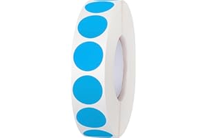 LUCKYHERN Pack of 2000 Round Color Coding Circle Dots Stickers Labels (3/4", Blue)
