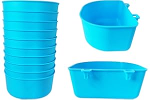 ORIBUKI 10 Pcs 25 fl.oz Pet Feeder Bowls Water Cups Hanging Feeders Waterers Food Dish Treats Container pellets grit Dispenser for Chicken Bird Rabbit Parakeet Cat Puppy Guinea Pig Small Animal