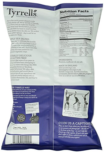 Tyrrell's Crisps, Lightly Sea Salted, 5.3 Ounce