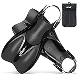 COPOZZ F2 Short Snorkeling Swim Fins with Mesh Bag