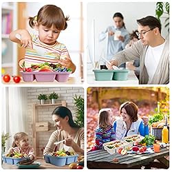 8 Pack Bento Box, Lunch Containers Wheat Straw Meal
