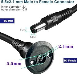 Panel Mount DC Power Plug Connector Cable USB to DC