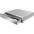 Outdoor Kitchen Drawer Stainless Steel BBQ Triple Drawer Flush Mount for Outdoor Kitchen Island,-30W X 6.5H X 23D Inch
