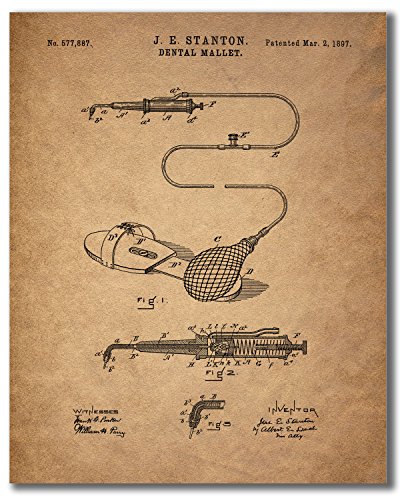 Dentist Patent Wall Art Prints - Set of Six Vintage Replica Photos