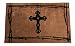 HiEnd Accents Western Cross Kitchen and Bath Rug, 24 x 36, Chocolate