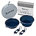 Bonza by Leash Boss Large Collapsible Dog Bowls Twin Pack, Portable Dog Water Bowls for Medium to Large Dogs, Lightweight, Sturdy, Leak Proof, Food Safe, Premium Quality Travel Pet Bowl Solution