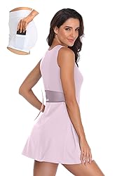 PCGAGA Women's Tennis Dress with Separate Shorts