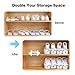 AQUAPRO Shoe Slots Organizer, Adjustable Shoe Stacker Space Saver, Double Deck Shoe Rack Holder for Closet Organization (10-Pack)(White)…