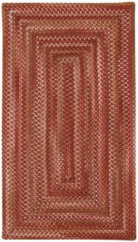Capel Rugs Manchester Rectangle Braided Area Rug, 4 x 6", Redwood