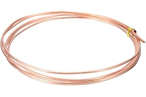 PATIKIL 99.9% Pure Copper Wire for Jewelry Making, 14 Gauge (1.6mm) Copper Craft Wire 4.9 Feet Beading Jewelry Making Supplie