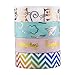 Aloha Washi Tape Set 16 Rolls of Decorative Masking Tape for Bullet Journals, Day Planners, Gift Wrapping and DIY Scrapbooking