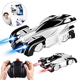 Flyglobal Remote Control Car Toy for Boys, Wall Climbing RC Car Gravity Defying Remote Control Rechargeable Car 360°Rotating Stunt Dual Mode with LED light, Toy Cars for 6-16 Years Old Kids Boys Black