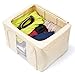 EZOWare 2 Pack Storage Bins Boxes Foldable Container Organizer Basket - Extra Large/Beige For Under bed Storage, Closet,Linens, Bedding Blanket, Sheets Pillows, Quilt
