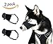 SCENEREAL Dog Muzzle for Small Medium Dogs Set of 2 Adjustable Soft Breathable Nylon Safety Muzzles for Dogs Anti Biting Barking, Black