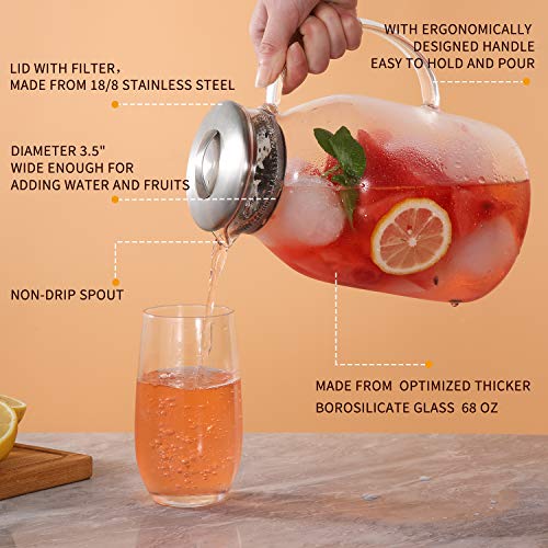 1 Hiware+Ounces+Glass+Pitcher+Spout
