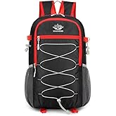 Tonykulas Foldable Lightweight Hiking Backpack Camping Cycling Travel Shopping Fitness Sports Backpack With Man And Women (Bl