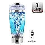 2018 Model High Torque Vortex Mixer Cup | USB Rechargeable | Portable | Stainless Steel | BPA free | 16 Oz (450 ml)