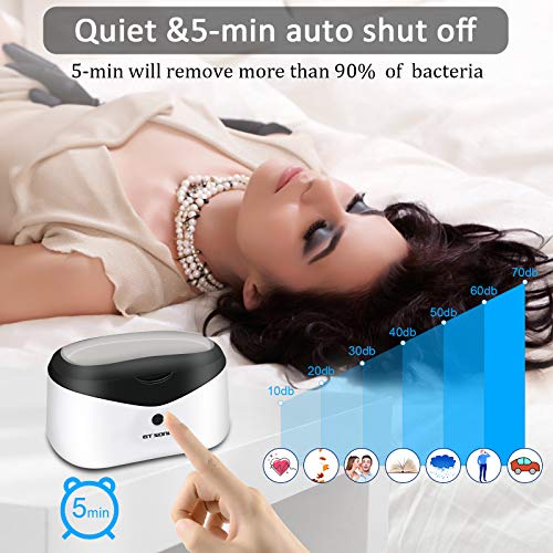 Ultrasonic Jewelry Cleaner -Silver Cleaner for Jewelry Rings with Watch Holder,Cleaning Basket,304 SUS Tank for Eyeglasses Watches Coins Tools Razors Earrings Necklaces Dentures 20 Ounces