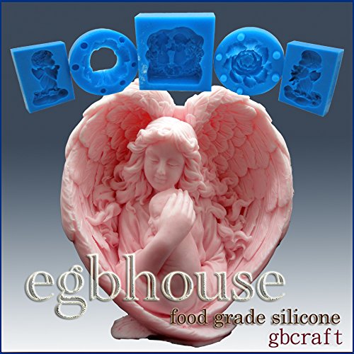 Click Here to See More Images Mother Angel Holds Her Baby Tight- Silicone Soap/sugar/fondant/chocolate/marzipan 3d Mold