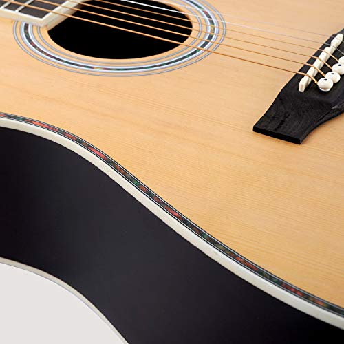 Acoustic Guitar Full Size 41-inch Spruce Cutaway Guitar Beginner Starter Students Kids Bundle with Gig Bag, Stand, Tuner, Picks, Strap