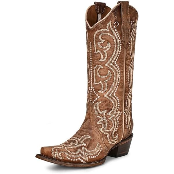 Corral Circle G Bottes de cow-girl cloutées marron pour femme