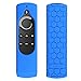 Fintie Silicone Case for Fire TV 4K / 2nd Gen Fire TV Stick / Fire TV Cube Voice Remote, Compatible with Echo / Echo Dot Alexa Voice Remote - Honey Comb Series [Anti Slip] Shock Proof Cover, Blue primary